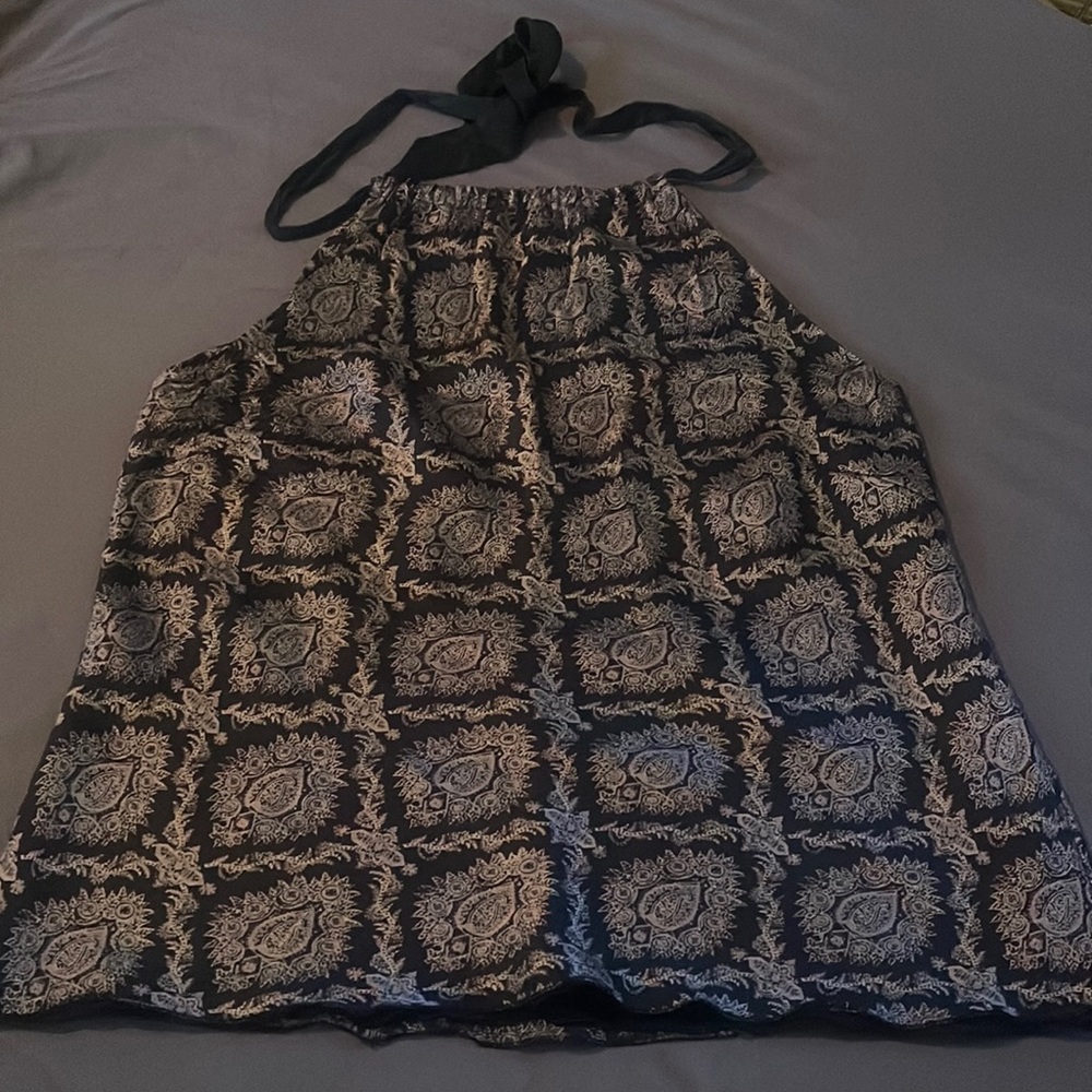 GAP black and silver size large halter blouse